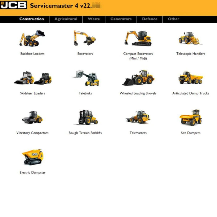 JCB ServiceMaster 4 V22.11 Diagnostic Software 2022.08  with multiple language service online shipping by download  link - TruckdiagMall